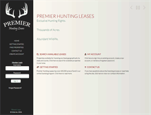 Tablet Screenshot of premierhuntingleases.com